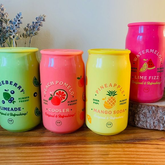 DW Home Accents Dw Home Soda Pop Can Candles Set Of 4 Watermelon